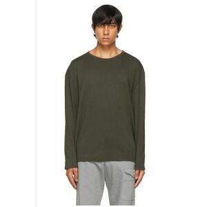 Barena Venezia Barbaro Locky Long Sleeve  Sz L Green Cotton Luxury Designer nwt